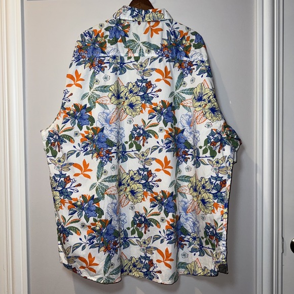 Free Planet Hawaiian Button Shirt Big &‎ Tall Mens 4X  Short Sleeve MSRP $60 NWT - Picture 11 of 11